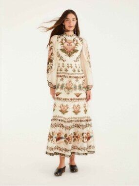 chinese dress ladies Women's Cream Crochet Maxi Dress